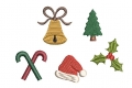 Stickdatei Weihnachten Minis 5er SET