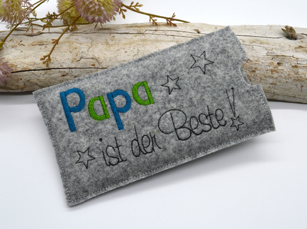Bild 1 von Stickdatei Schokohülle Papa Vater Vatertag