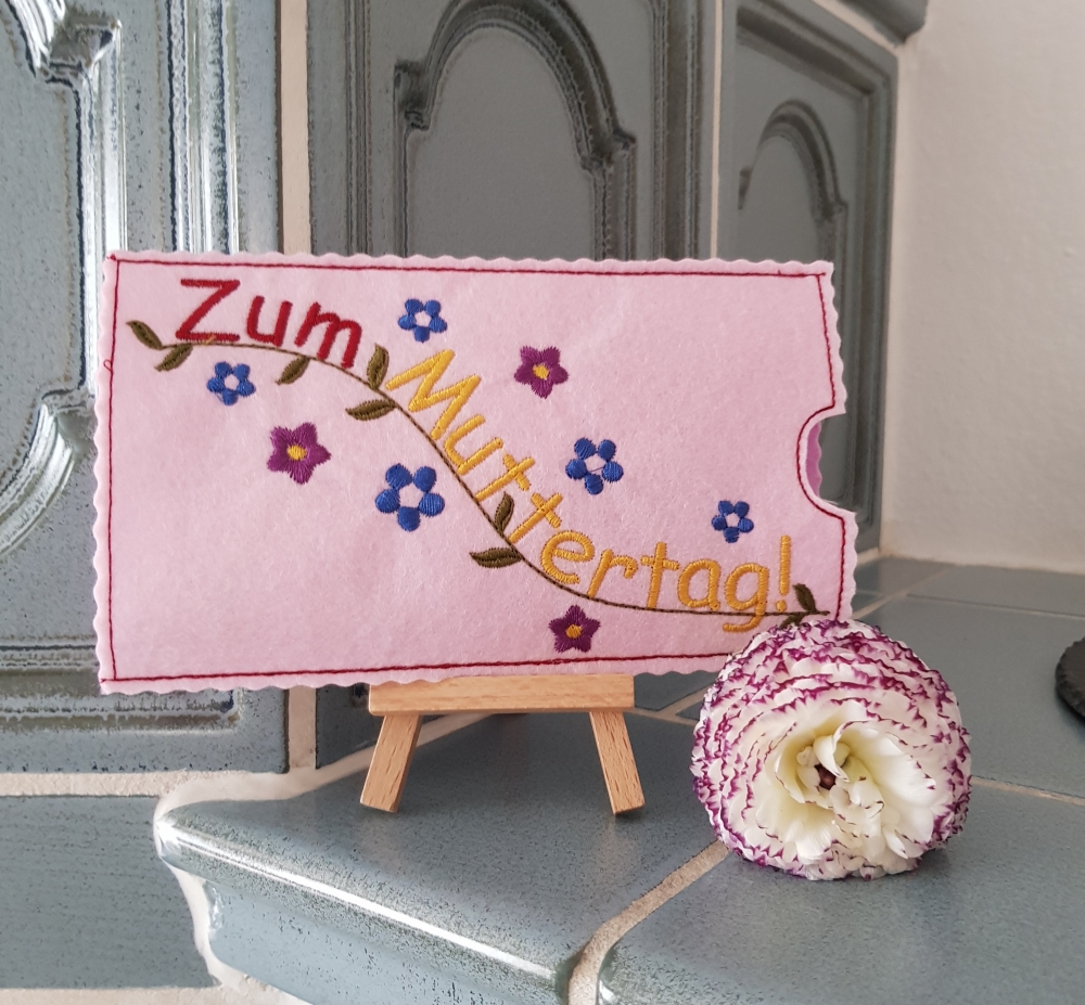 Bild 1 von Stickdatei Schokohülle Muttertag SET Mama Mutti