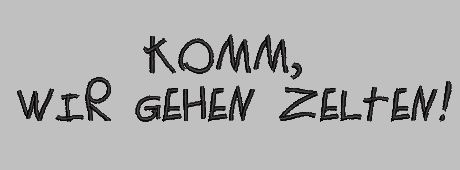 Bild 1 von Stickdatei Zelt doodle mit 3D Zelteingang, Camping, wir gehen zelten 16x26cm Rahmen