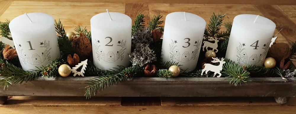 Bild 1 von Vorlage für Kerzentattoo Weihnachten pdf Advent Kerzensticker für Wasserschiebefolie