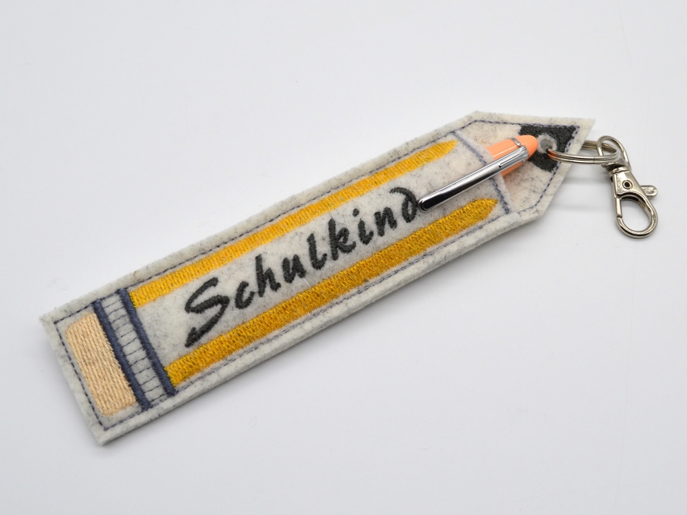 Bild 1 von Stickdatei Schulanfang Etuis Stifteetui schmal für einen oder zwei Kugelschreiber