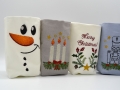 Bild 4 von ITH  Lichterbeutel Weihnachten SET mit Nussknacker Schneemann Kerzen  / (Stickrahmengröße) 13x18cm