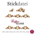 Stickdatei Kafeebohnen Kaffee Kafeekasse