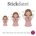 Stickdatei Engel mit Kerze Weihnachten Schutzengel