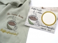 Bild 1 von Stickdatei Kaffee SET mit Tassenteppich Mugrug Spruch