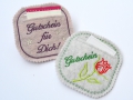 Bild 1 von ITH Stickdatei Gutschein verschenken 2er SET  / (Größe) 13x13cm
