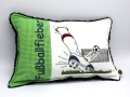 Bild 1 von Stickdatei ITH Kissen Fußball Fußballfieber Fußballtor  / (Stickrahmengröße) 20x30cm