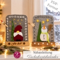 Nähanleitung Tischadventskalender mit verschiedenen Applikationen
