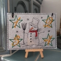 Bild 4 von Stickdatei Schneemann ITH Untersetzer Adventskranz to go SET