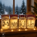 Bild 3 von Stickdatei Lichterbeutel Weihnachtsmarkt ITH 4 Motive Chor  Glühweinstand Karussell  / (Stickrahmengröße) 13x18cm