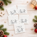 Bild 2 von Stickdatei ITH Adventskalender Rentierschlitten mit Kärtchen zum Ausdrucken  / (Stickrahmengröße) 16x22cm
