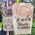 Bild 2 von Stickdatei ITH Wäscheklammersack Haus Wäscheleine mit blanko Datei  / (Stickrahmengröße) 20x36cm