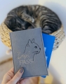 Bild 2 von Stickdatei Katze mit Blumen ITH Impfpasshülle SET