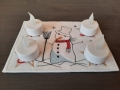 Bild 3 von Stickdatei Schneemann ITH Untersetzer Adventskranz to go SET