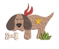 Stickdatei kleiner Hund 8x6cm