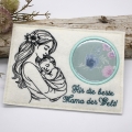 Stickdatei Mama Mutter mit Baby Mugrug ITH 
