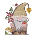 Bild 1 von Stickdatei Herbst Wichtel Laub 