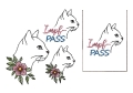 Bild 3 von Stickdatei Katze mit Blumen ITH Impfpasshülle SET