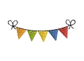Bild 2 von Stickdatei Wimpelkette klein 6x2cm