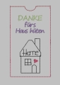 Bild 2 von Stickdatei Schokohülle Danke sagen Haus hüten
