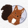 Bild 1 von Stickdatei Eichhörnchen doodle Applikation