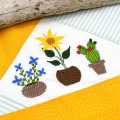 Bild 2 von Stickdatei Topfpflanzen Blumen Kaktus im SET