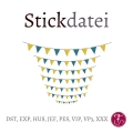 Stickdatei Wimpelkette verschiedene Größen
