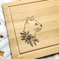 Bild 2 von Plotterdatei Plott Laser Motiv Katze mit Blumen