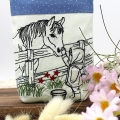 Bild 2 von Stickdatei Landleben Pferd Huhn Schwein Katze SET Redwork Konturstich