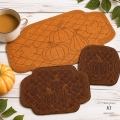 Bild 2 von Stickdatei ITH Herbst Kürbis Untersetzer Quilt Optik 12 Größen