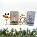 Bild 1 von ITH  Lichterbeutel Weihnachten SET mit Nussknacker Schneemann Kerzen  / (Stickrahmengröße) 15x22cm