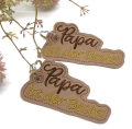 Stickdatei ITH Papa ist der Beste Schlüsselanhänger  
