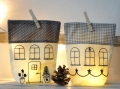 Bild 3 von ITH Lichterbeutel Stickdatei Haus Häuser SET